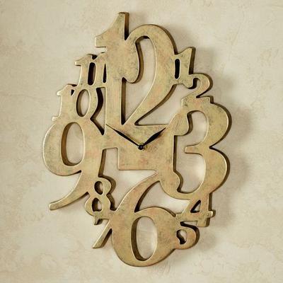Touch of Class Gallimaufry Wall Clock Gold , Gold