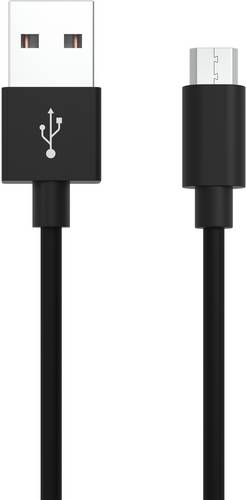Ansmann USB-Kabel USB 2.0 USB-A Stecker, USB-Micro-B Stecker 2.00m Schwarz Aluminium-Stecker, TPE-Mantel 1700-0077