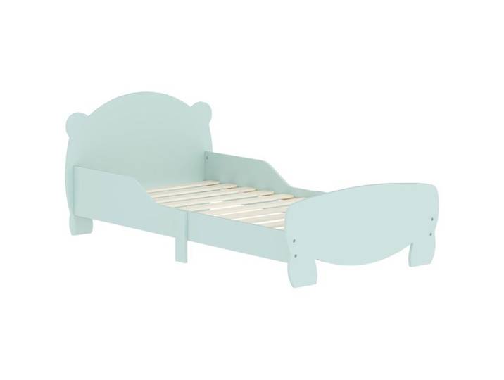 Lit enfant 70x140 cm avec barrières de sécurité thème d'ours pour garçons filles âgés de 3 à 6 ans vert