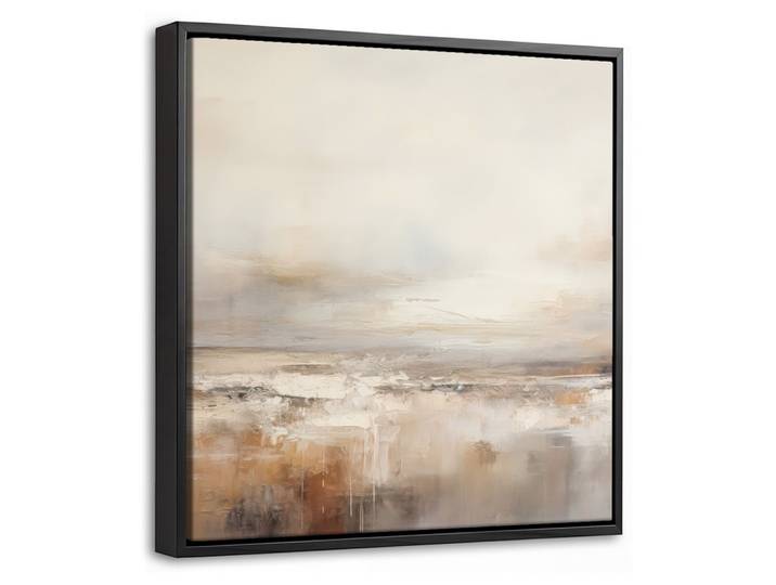 LEINWAND Bilder mit Rahmen - Kunst - Industriell - Grau - Braun - Abstrakt - 20x20