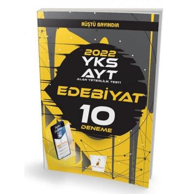 YKS AYT Edebiyat Dijital Cözümlü 10 Deneme Sinavi, Taschenbuch von Rüstü Bayindir, Pelikan Yayinevi