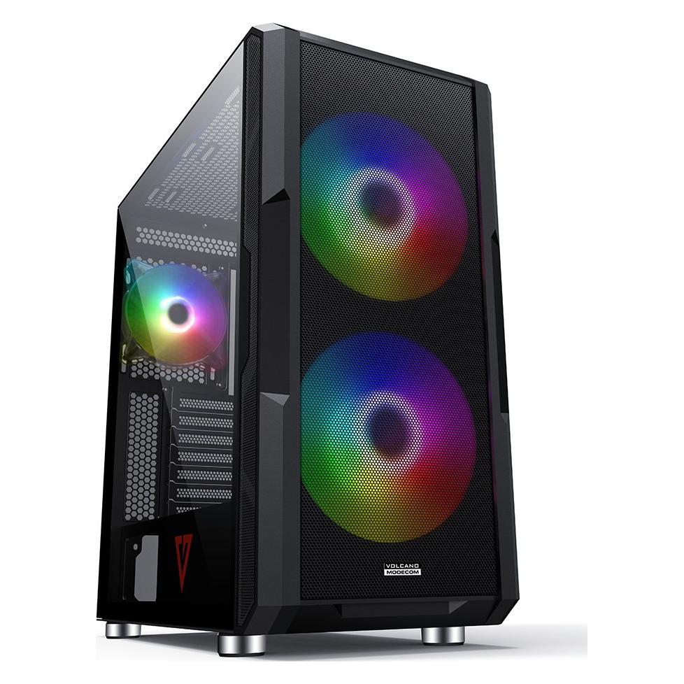 Modecom Volcano Amirani ARGB Juoda Computergehäuse (ATX, mATX, Mini-ITX) (AT-AMIRANI-PG-10-000000-0002)