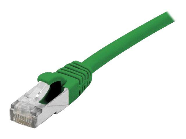 exertisConnect Exertis Connect Patchkabel Cat. 6A, S/FTP (PiMF), halogenfrei, mit Rastnasenschutz, grün, 10,0 m 858442