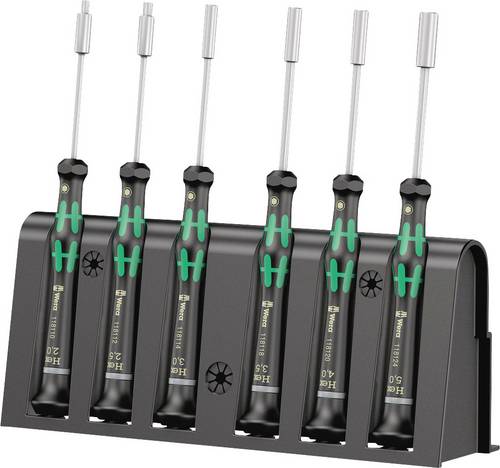 Wera 2069/6 Elektrotechnik und Feinwerktechnik Schraubendreher-Set 6teilig Außen-Sechskant
