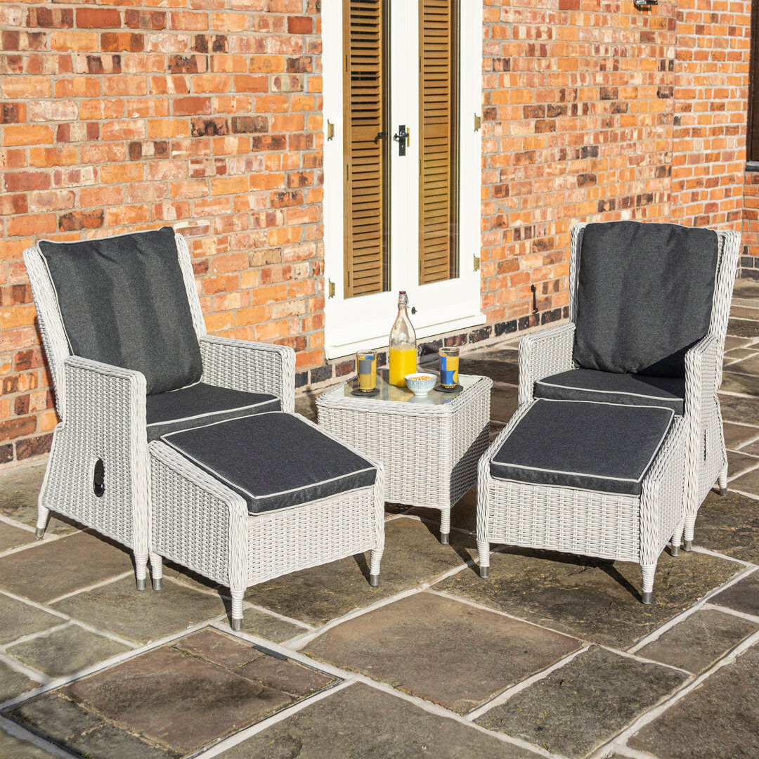 Rowlinson Prestbury Lounger Set Putty Grey Gray 2