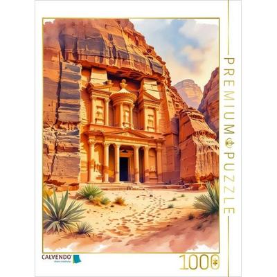 CALVENDO Puzzle Petra - Das Felsenwunder Jordaniens | 1000 Teile Lege-Größe 64x48cm Foto-Puzzle für glückliche Stunden