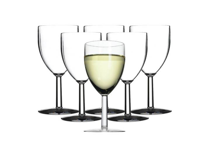 Weinglas MEPAL Kunststoff-Weißweingläser 200 ml 6er Set transparent , bunt (transparent), Kunststoff, Trinkgefäße, Weinglas