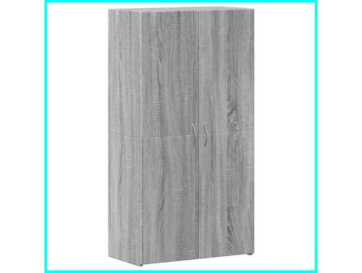 Armoire de classement - V GEBY - AF587 - Bois d'ingénierie - Sonoma gris - 60x32x115cm