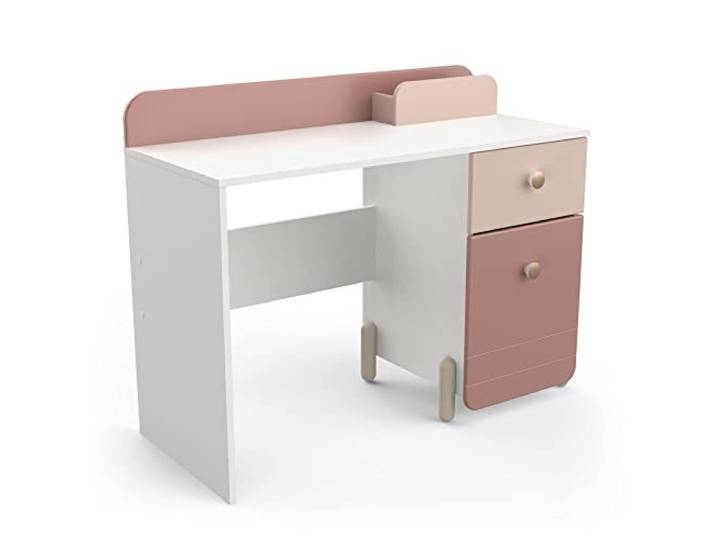habeig Kinderschreibtisch, Kindertisch, Schreibtisch, Schminktisch, Kindermöbel, Hausaufgaben, Modern, 103x80cm (Rosa/Weiss #230)