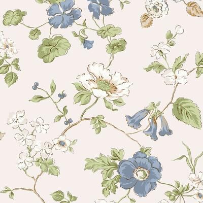 Laura Ashley Pennywell Grove Chalk Blue Wallpaper