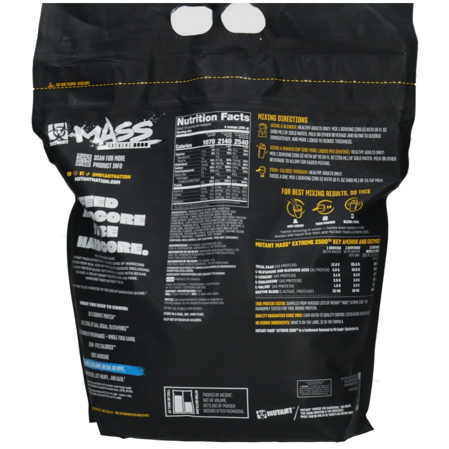 Mutant Mass Extreme 2500 (12lbs) Vanilla Ice Cream 5450 g Pulver