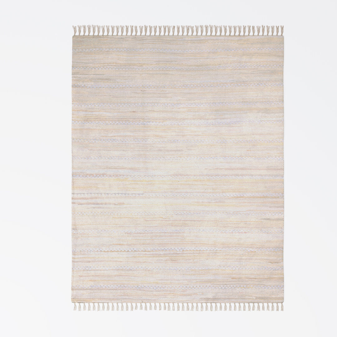 17 Stories Chindi Renova, recycled materials Rug Cream Rectangular 230 x 160cm