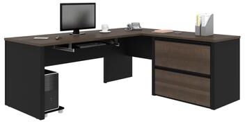Bestar Connexion L-desk with Oversized Pedestal