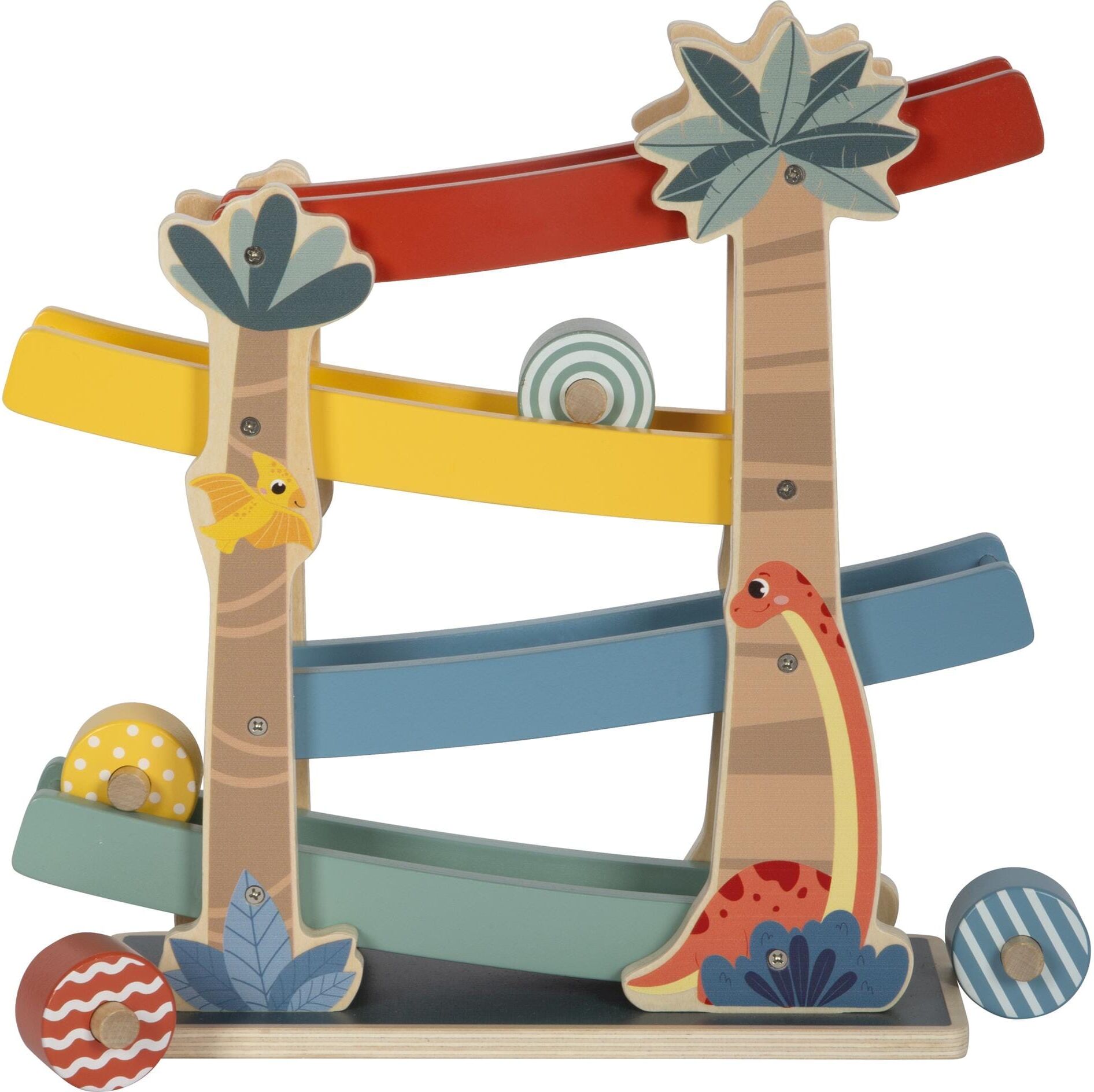 Kugelbahn SMALL FOOT "Dino", Baby, bunt (frz:), Holz, Kugelbahnen Kugelbahn frz: Einheitsgröße
