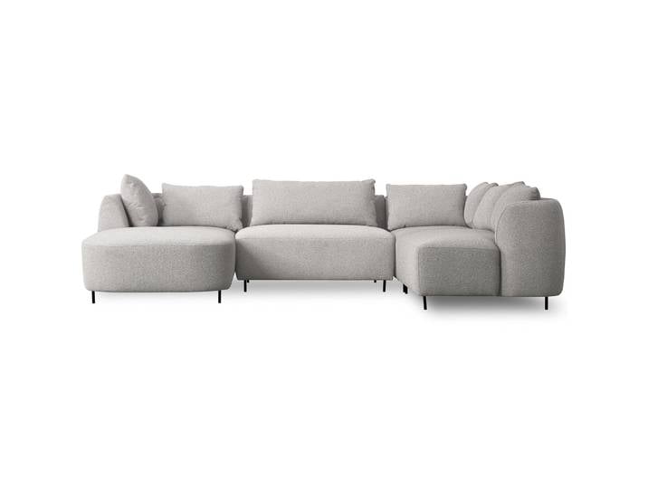 Modulares Ecksofa Lanomi U-förmig, rechtsseitig, hellgrauer