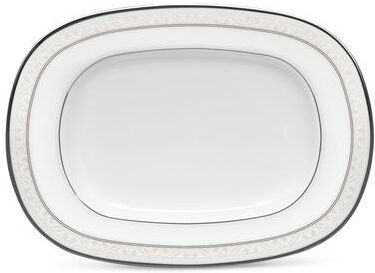 "Noritake Montvale Platinum Butter/Relish Tray, 8.25"""