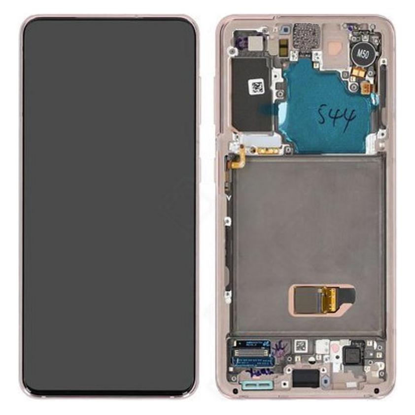 Samsung LCD + Touch + Frame no Camera für G991B Galaxy S21 - phantom violet (Display, Samsung Galaxy S21) (GH82-27255B)