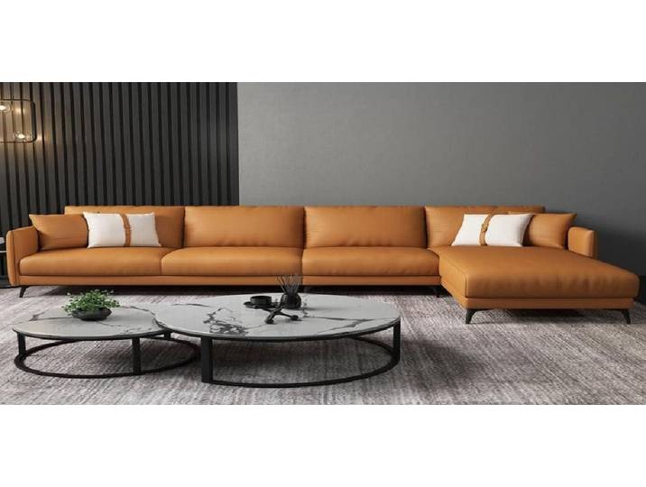 Xlmoebel Ecksofa Leder-Ecksofa in modernem Design für stilvolle Wohnräume, Ecksofa, Hergestellt in Europa