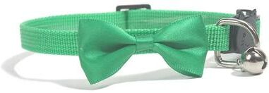 Uplifted Finds Charming Adjustable Multicolor Pet Bowtie Collar With Safety Bell Accent For Cats And Puppies green