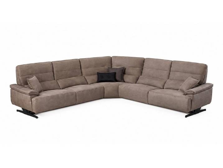 Xlmoebel Ecksofa Italienisches Modul Taupe Ecksofa L-form für modernes Wohnzimmer, 5 Teile, Made in Europa
