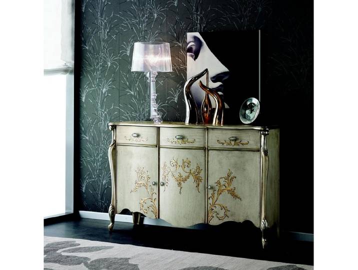 Xlmoebel Kommode Italienisches Barock Sideboard aus hochwertigem Holz mit Schnitzereien (1 St., Kommode-5401/LQ), Hergestellt in Europa