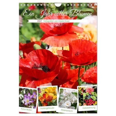 Ein Jahr voller Blumen (Wandkalender 2027 DIN A4 hoch), CALVENDO Monatskalender
