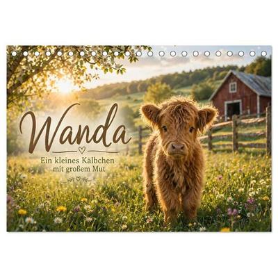 Wanda - ein kleines Kälbchen mit großem Mut (Tischkalender 2027 DIN A5 quer), CALVENDO Monatskalender