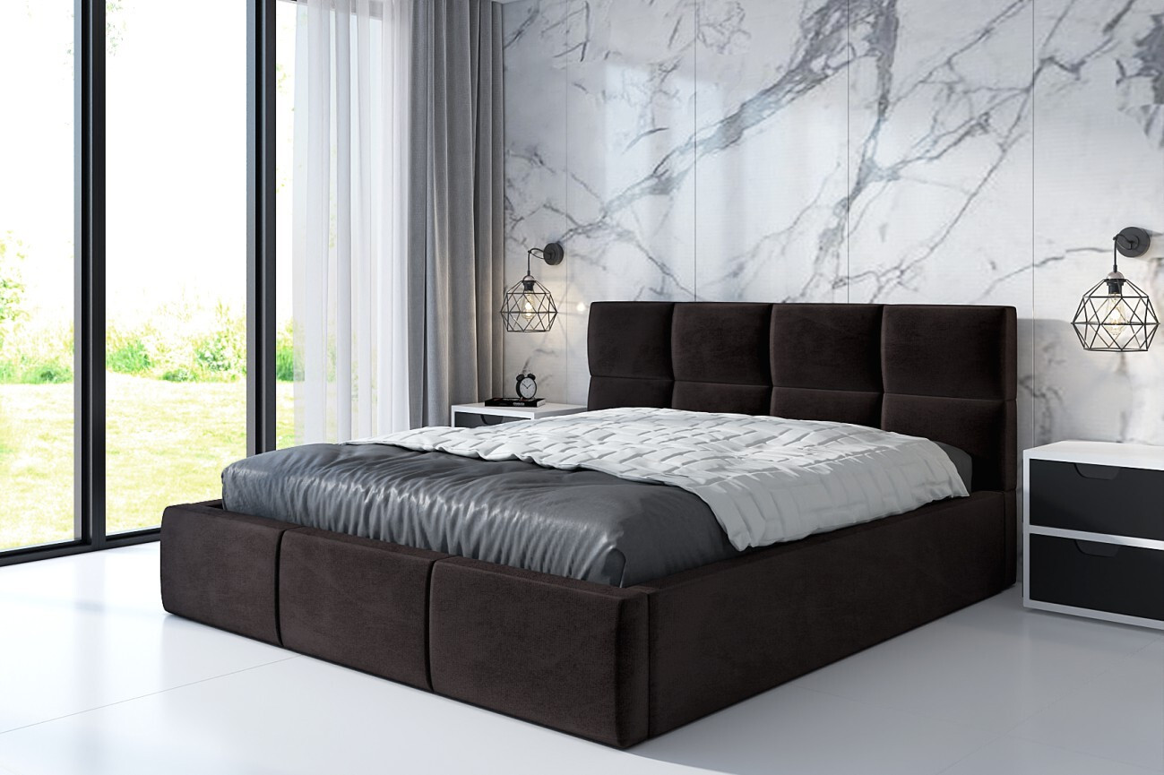 Mebloland Boxspringbed RADI, 140x200 cm, donkerbruin