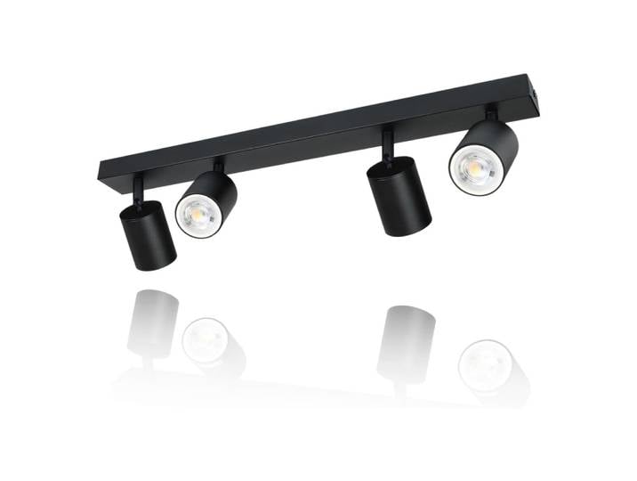 Spot de plafond en fer noir 53.5x5.5x14cm gu10