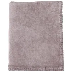 Chic Antique Französische Tagesdecke Ziernaht, L180/B130 cm, staubig rosa