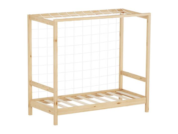 Ml-Design Kinderbett Fußballtor 70x140 cm Natur, Hellbraun, Holz, Kiefer, Sport, Rechteckig, 70x140 cm, Babymöbel & Kindermöbel, Kinderzimmer & Jugendzimmer, Kinderbetten
