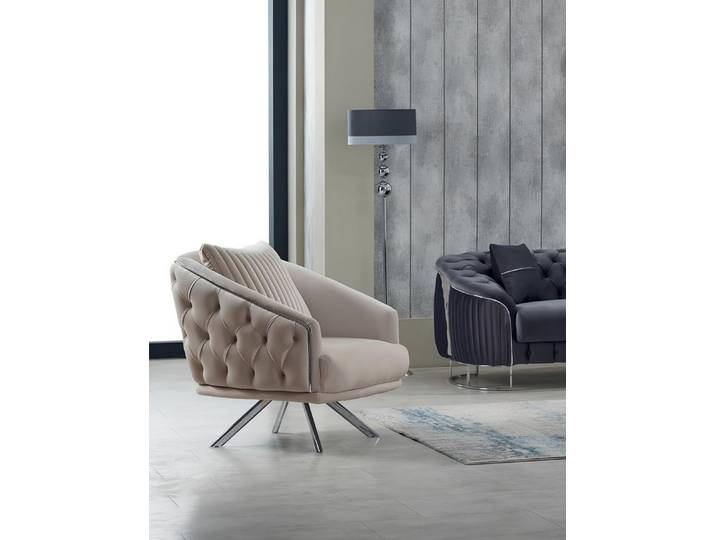 JVmoebel Sessel Beiger Polstersessel mit hohem Sitzkomfort für elegantes Wohnen (Sessel), Made in Europa