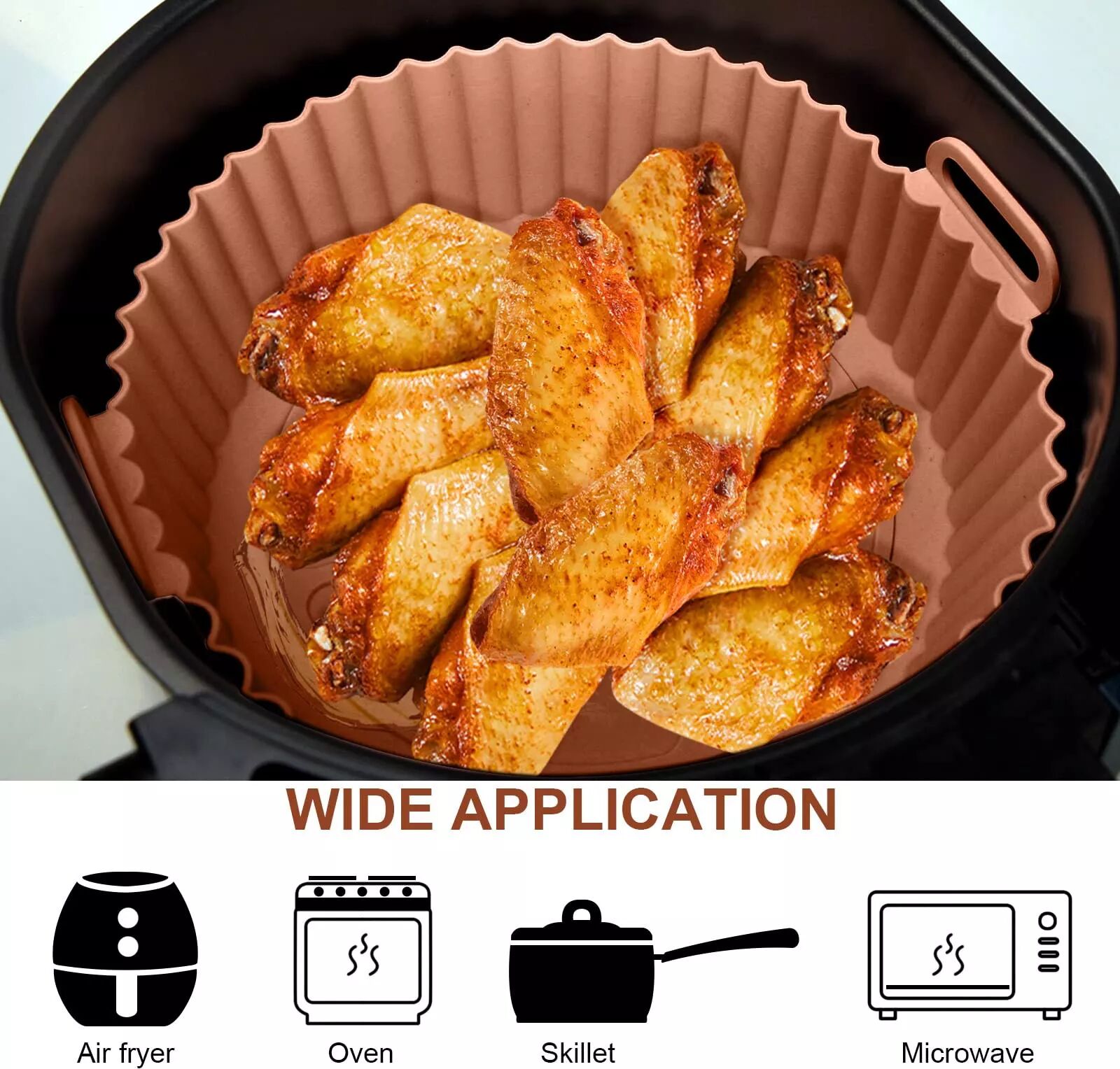 INF Bol en silicone pour friteuse à air