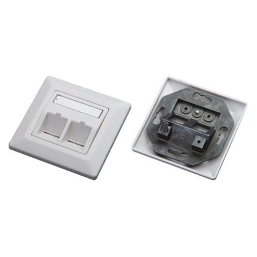 XtendLan / TP zásuvka / 2x RJ-45 / pod omítku / šikmý vývod / neosazená (ZASO2W55SNIPS-3)