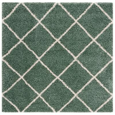 SAFAVIEH Hudson Shag Estella Diamond Trellis 2-inch Thick Rug