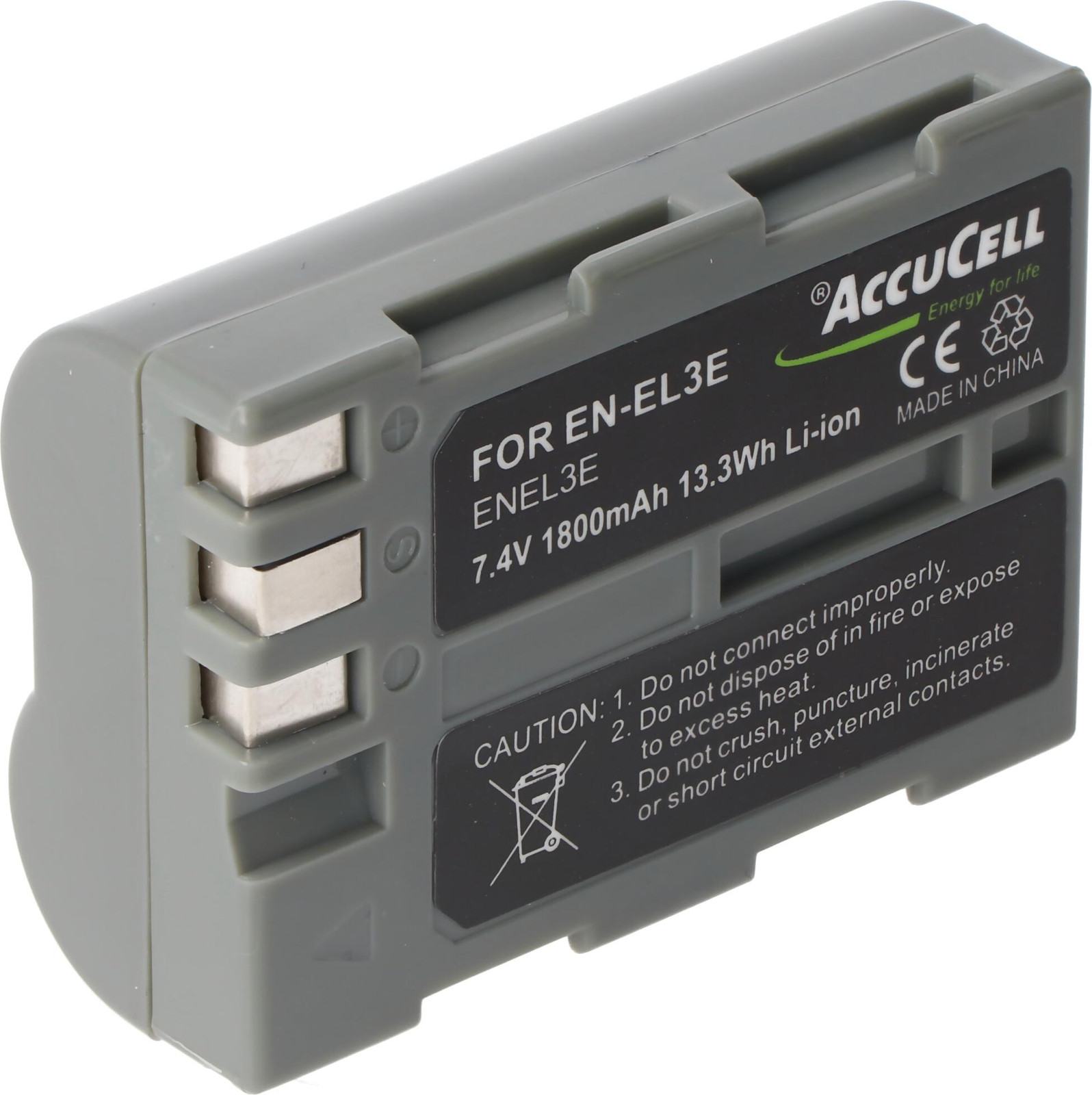 AccuCell Batterij geschikt voor Nikon D70, 1600mAh