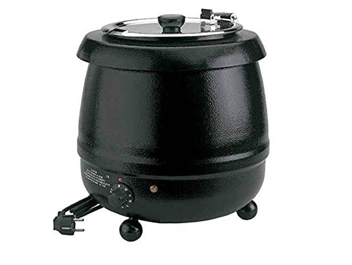 Lacor 69037 – Elektrischer Suppenheiztopf, emailliertes Eisen, 475 W Langlebiges Profi-Utensil; entwickelt für optimale Leistung und schnelle, unkomplizierte Reinigung in der Spülmaschine