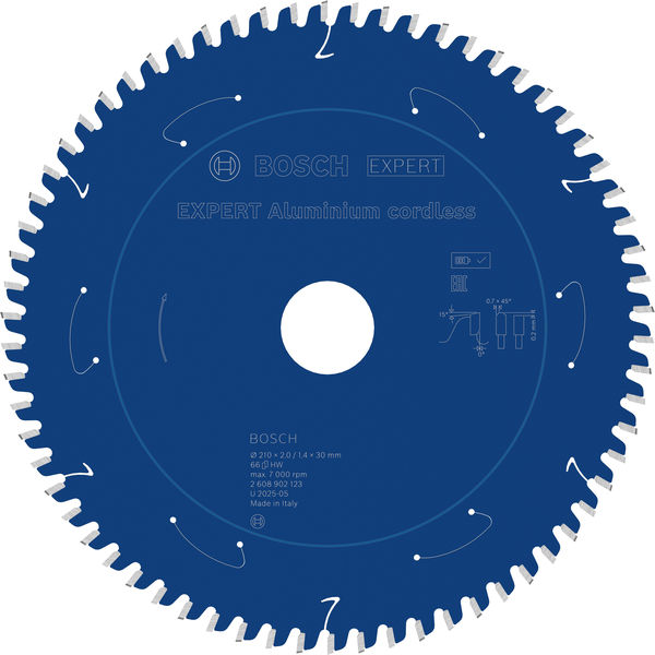 Bosch EXPERT Aluminium Kreissägeblatt, 210x30 mm, Z66 2 608 902 123
