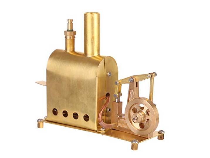 Kopeetechy Dampfmaschinenmodell Erwachsen - Mini Metall Motor Modell, Kupfer Dampfmaschine Funktionsfähig, Kessel Dampfmaschine, Wissenschaft Geschenk Experimentierkasten