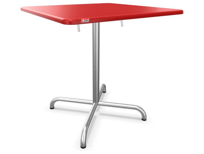 Tisch Davos Quadratisch von Schaffner / Farbe: Rot / Grösse: 70 x 70 cm