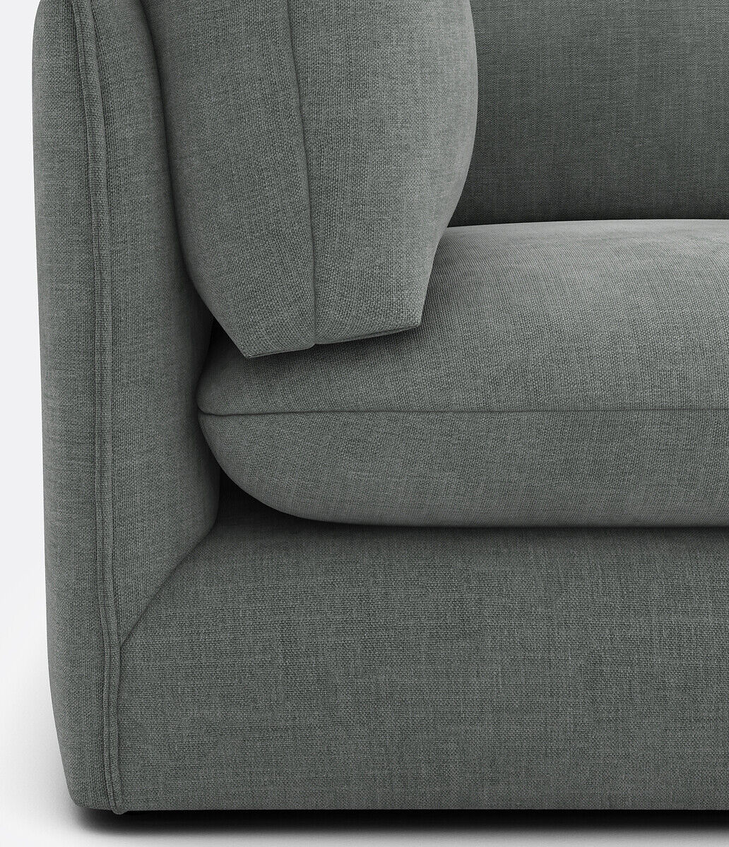 LA REDOUTE INTERIEURS Canapé modulable, 3 places avec pouf, en tissu structuré, MALO