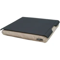 Laptray Tablett schwarz mit Anti-Rutsch-Beschichtung und mit Sandkissen