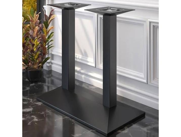 GGMMÖBEL Palma Doppel Stehtischgestell Schwarz Bodenplatte: 40 x 73 cm Gesamthöhe: 109 cm