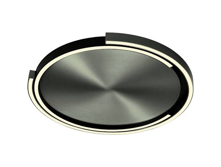 Bankamp Designer-Deckenlampe Rings Bronze/Anthrazit Eloxiert Aluminium/Acryl 5100 lm Dimmbar - LED - Lichtfarbe: Extra warmweiss - LED Energiesparlampen