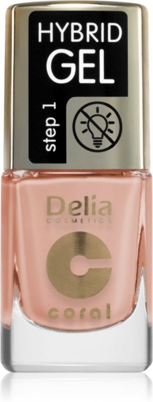Delia Cosmetics Coral Nail Enamel Hybrid Gel gel nail polish shade 136 11 ml