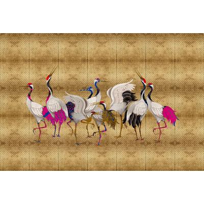 Fototapete LIVING WALLS "Walls by Patel Land Of Happiness", gold, B:4m L:2,7m, Vlies, Tapeten, Vlies, Wand
