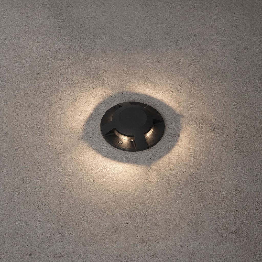Lyora Grado LED grondspot zwart aluminium 13W