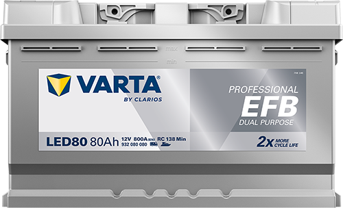 Varta Starterbatterie Professional Dual Purpose Efb 12 V, 80 Ah, 800 A 932080080k312 12v 68ah 800a