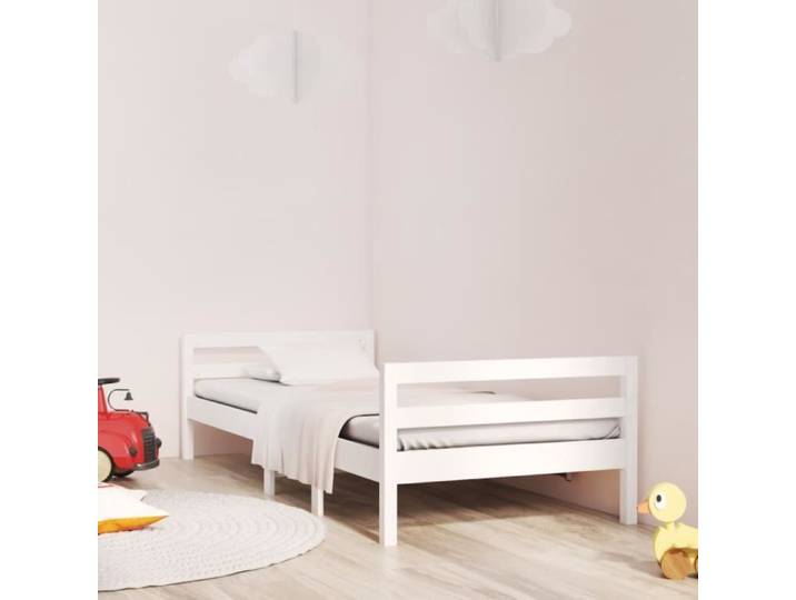 Cadre de lit Blanc 80x200 cm Bois de pin massif 821630