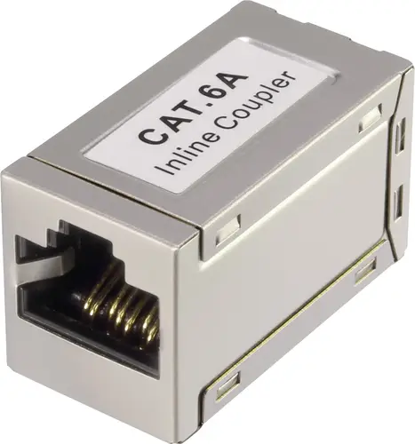 Renkforce RJ45 Netzwerk Adapter CAT 6a [1x RJ45-Buchse - 1x RJ45-Buchse] Weiß
